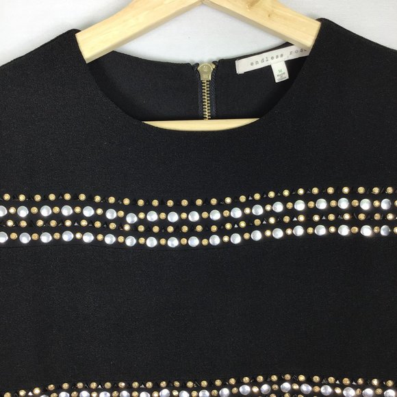 Endless Rose Studded Sheath Shirt Dress Sz M NWOT - Picture 8 of 8